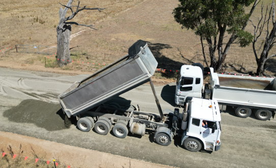Rural and urban road works in the Border region